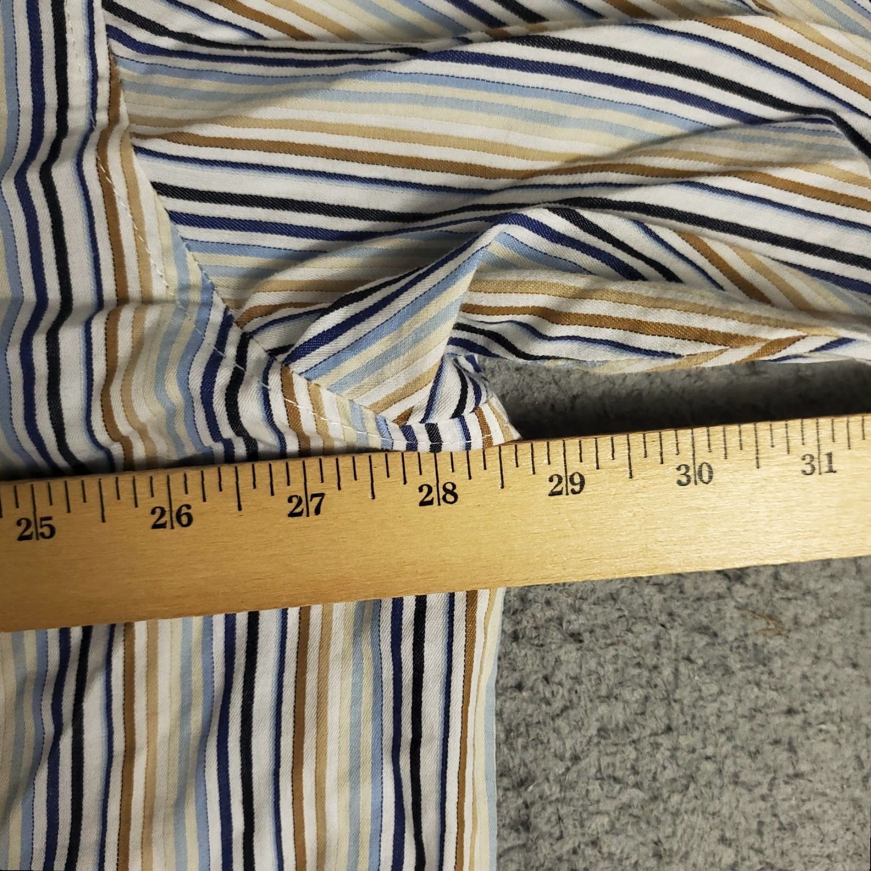 Vintage Marithe Francois Girbaud Shirt Men 3XL Blue Striped Button-Up Long Sleeve Mens Size US XXL / EU 58 / 5 - 7 Thumbnail