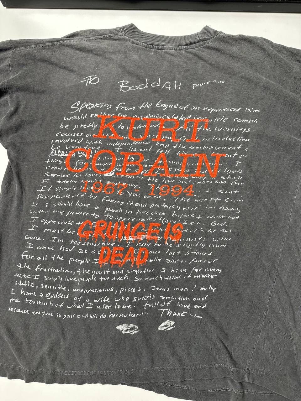 Nirvana 1995 RARE Kurt Cobain Memorial Spiral T shirt Nirvana 90s Size US L / EU 52-54 / 3 - 9 Thumbnail