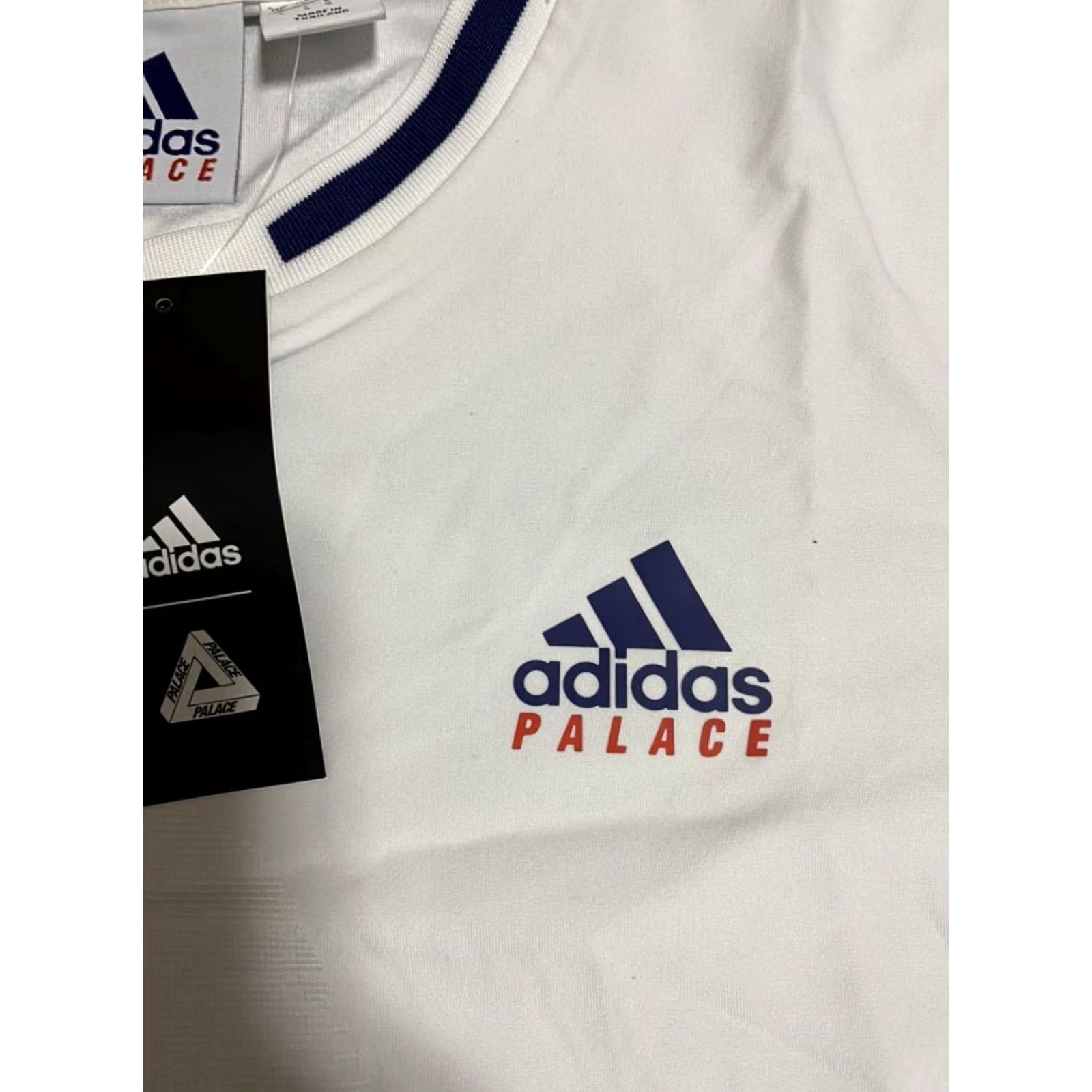 Palace Palace adidas logo print crew neck short sleeve t-shirt | Pal ace Skateboards x adidas | Men M White Shirt Size US M / EU 48-50 / 2 - 5 Thumbnail