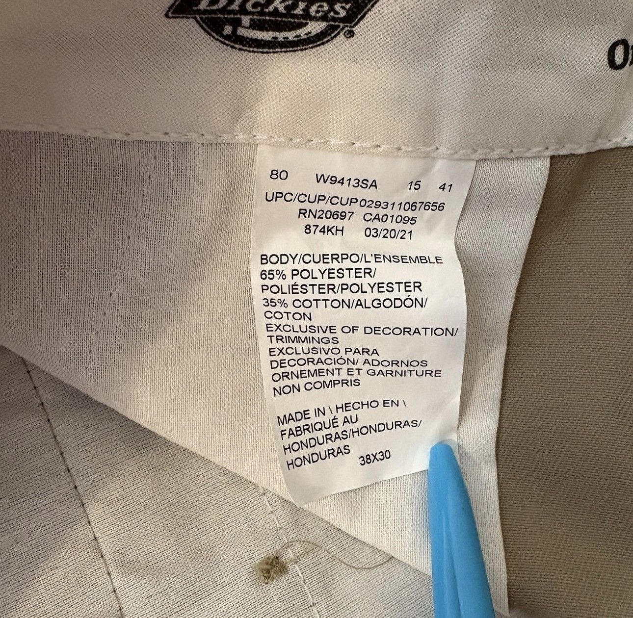 Dickies Dickies Original 874 Work Pants Khaki Wear Men’s 40X30 Chino Size US 40 / EU 56 - 5 Thumbnail
