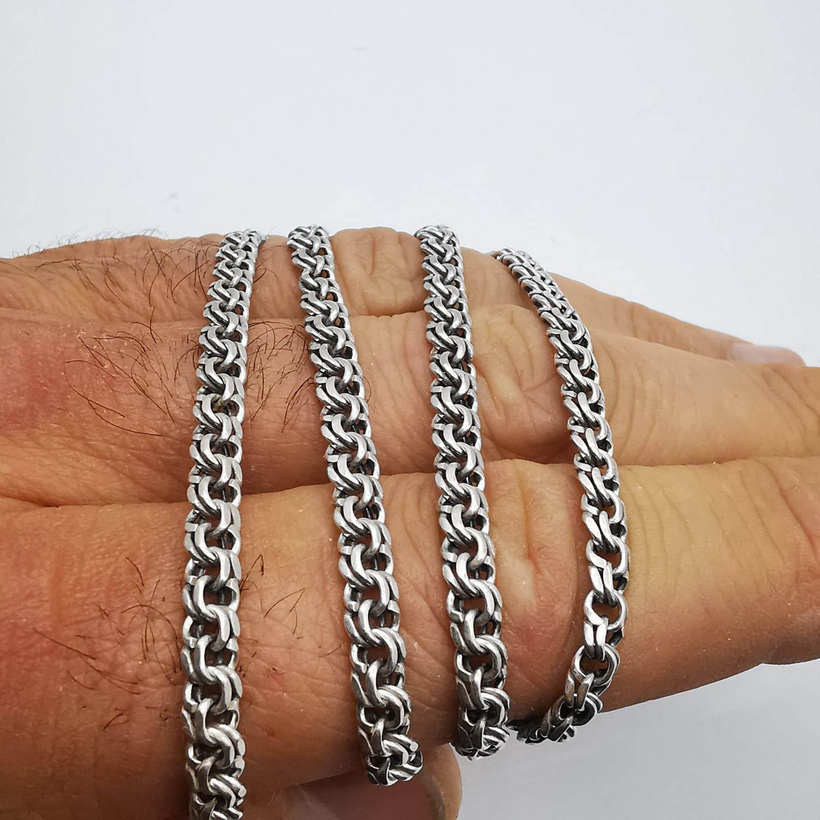Vintage Vintage Jewelry Chain, 925 Sterling Silver, Signed 21.91g Size ONE SIZE - 8 Thumbnail