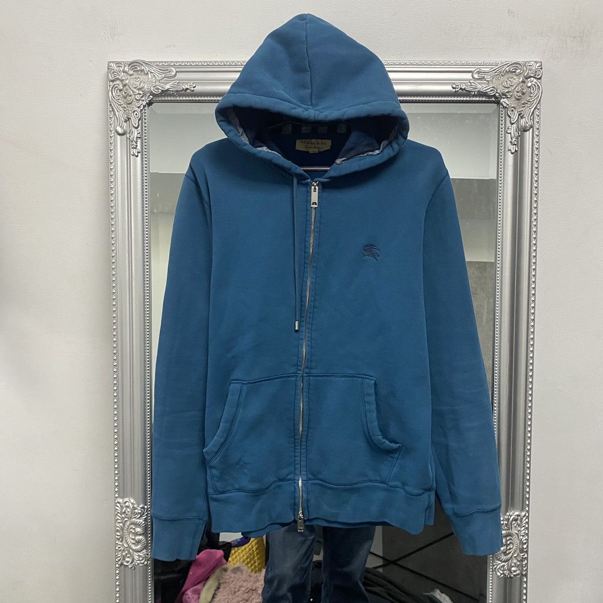 Burberry Burberry Zip Hoodie Vintage Size US L / EU 52-54 / 3 - 1 Thumbnail