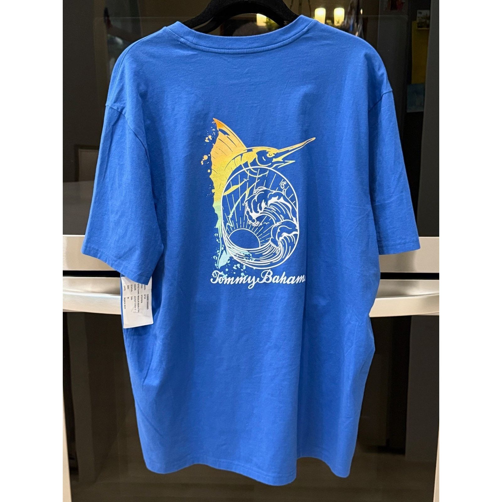 Tommy Bahama NEW TOMMY BAHAMA T-Shirt Marlin Rising Mens Medium Blue NWOT Size US M / EU 48-50 / 2 - 3 Thumbnail