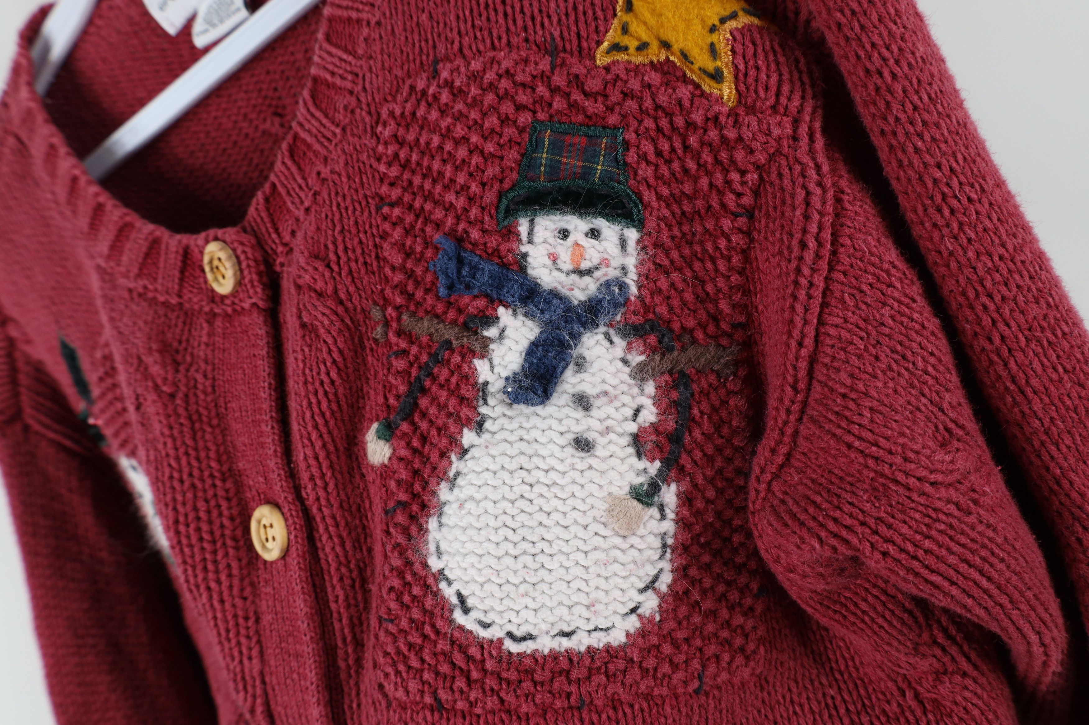 Vintage Vintage 90s Streetwear Snowman Ribbed Knit Cardigan Sweater Size S / US 4 / IT 40 - 8 Thumbnail