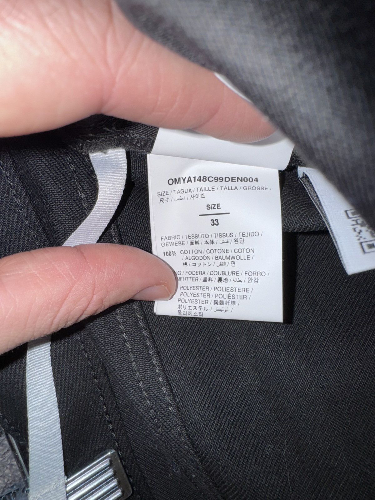 Off-White Off White Black Jeans Size US 33 - 4 Thumbnail