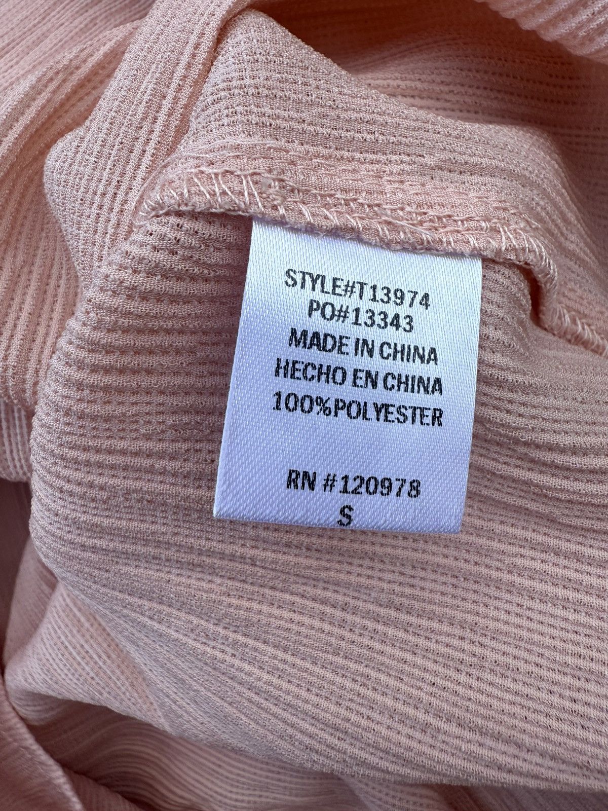 Other Entro Blouse Knotted Front Tie Blush Pale Pink Bell Sleeve Size S / US 4 / IT 40 - 8 Thumbnail