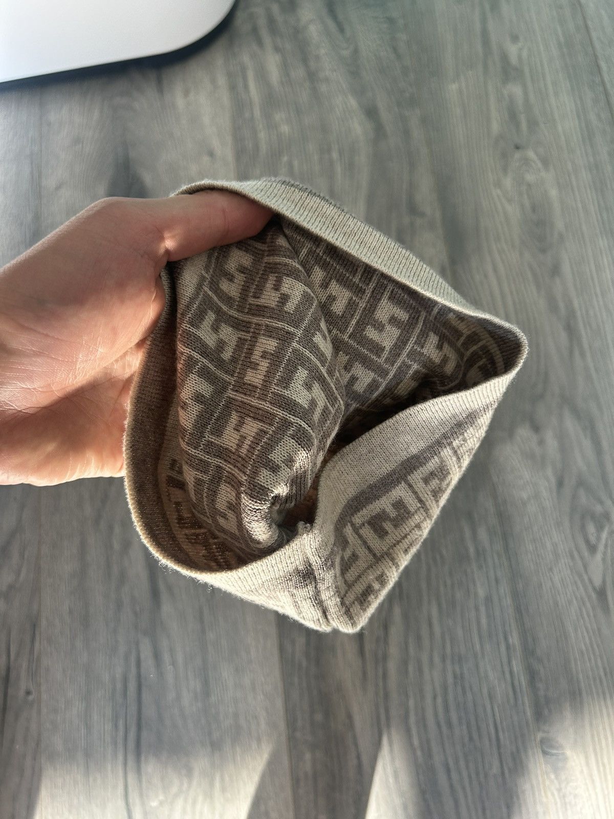 Fendi FF Zucca Monogram 100% Wool Beanie Size ONE SIZE - 3 Thumbnail