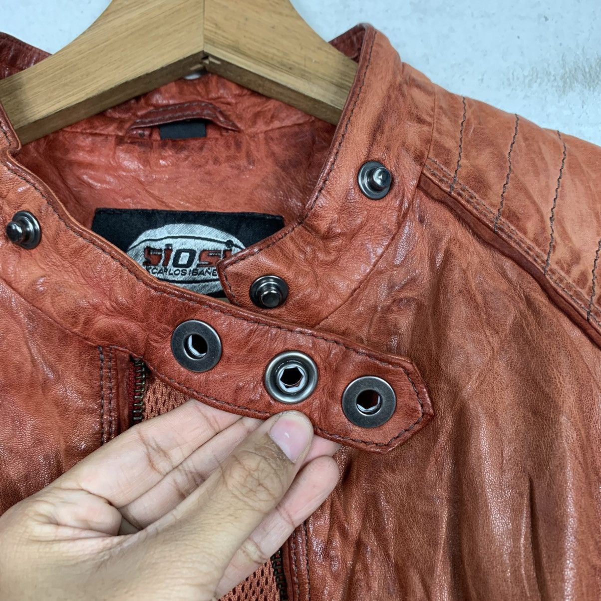 Leather ☀️Siosi leather cafe racer jacket Size US XS / EU 42 / 0 - 21 Thumbnail