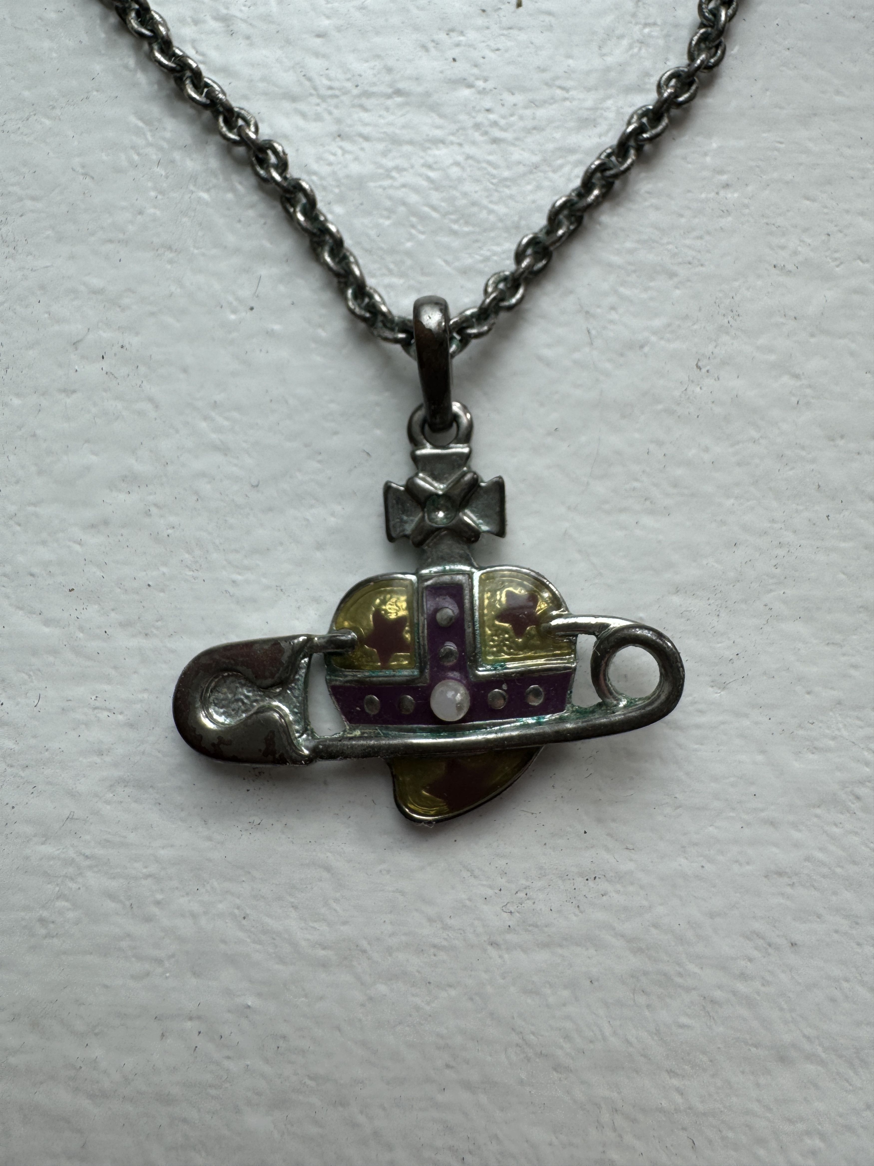 Vivienne Westwood 1997 Vivienne Westwood Safety Pin Heart Necklace Rare Size ONE SIZE - 1 Thumbnail
