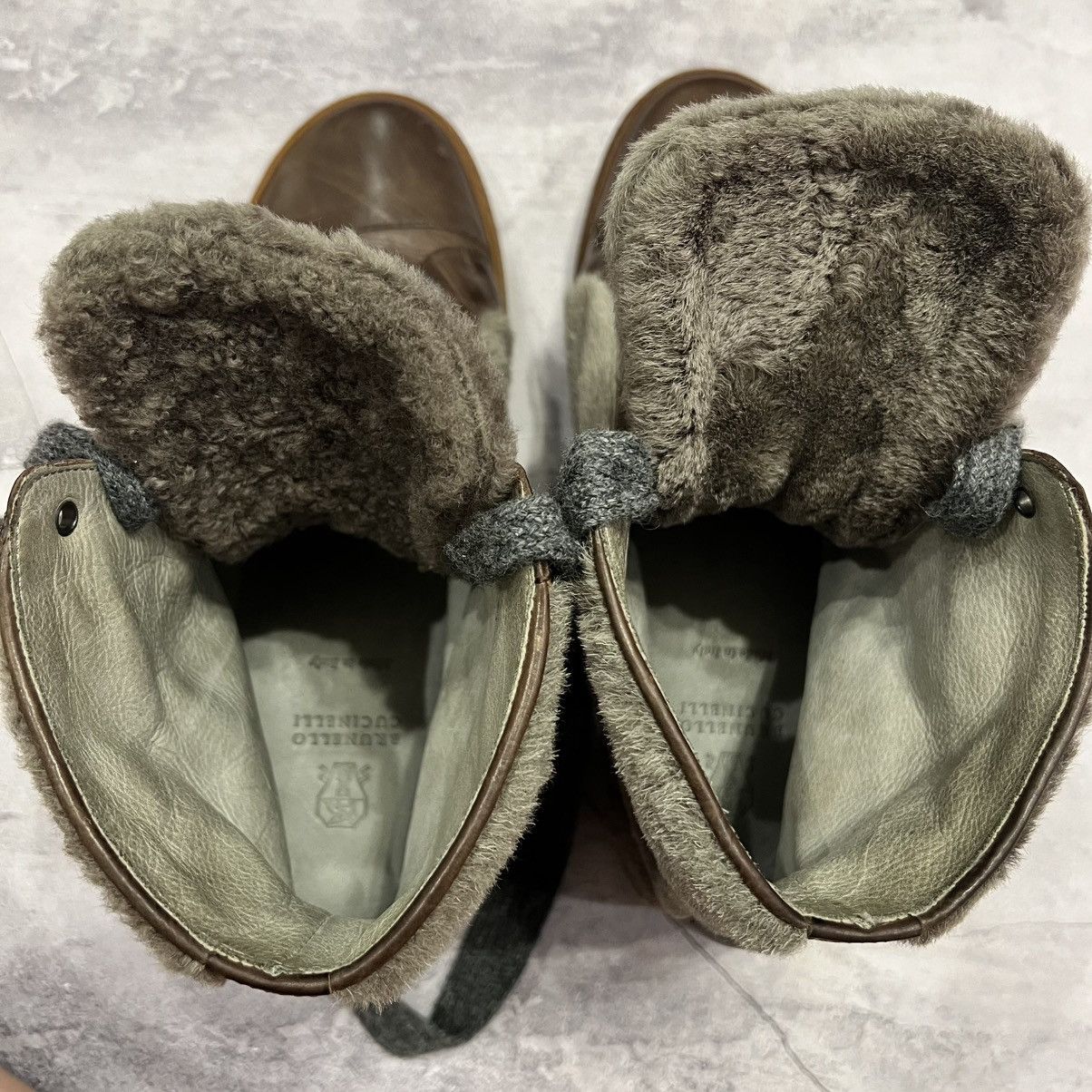 Brunello Cucinelli Brunello Cucinelli Leather Hi Top Shoe Trainers Sneakers Size US 8.5 / IT 38.5 - 13 Thumbnail
