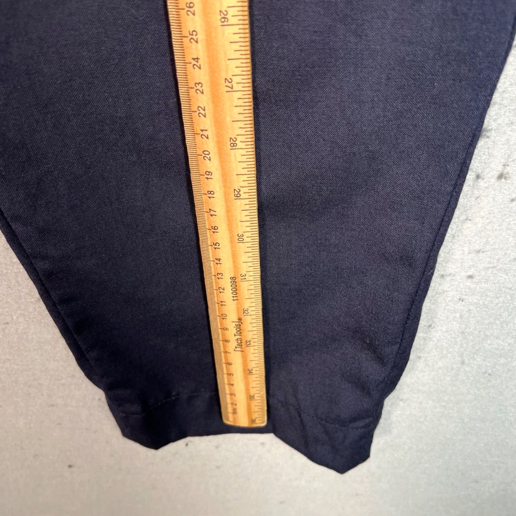 VINTAGE Études Navy Wool Pants 48 Men's Wool Chino Flat Front Relaxed Fit Elastic Waistband With Pocket size 48 Navy Mens Pants 90s (if applicable)