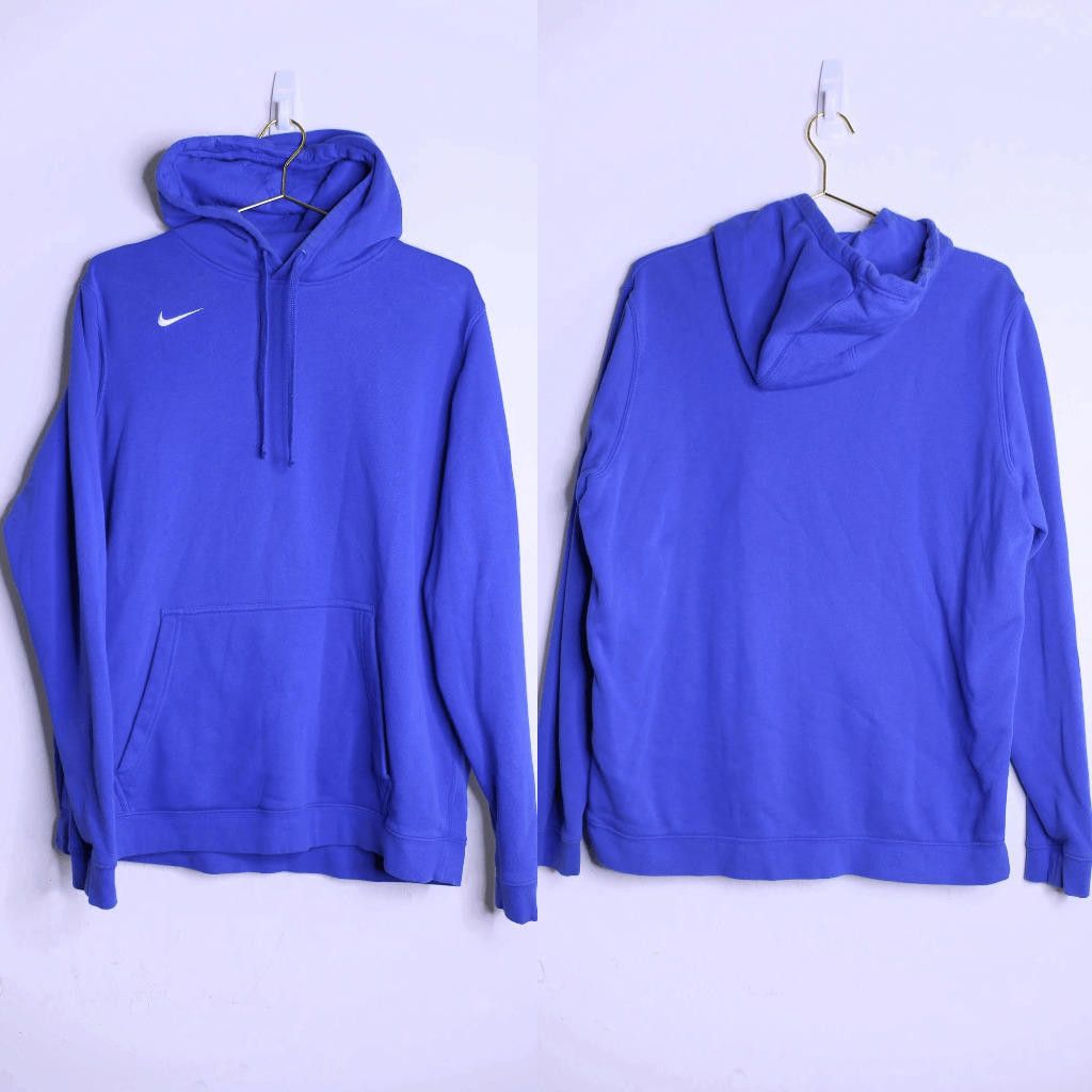 Nike Blue Nike Pullover Hoodie Sweater - Large Size US L / EU 52-54 / 3 - 1 Thumbnail