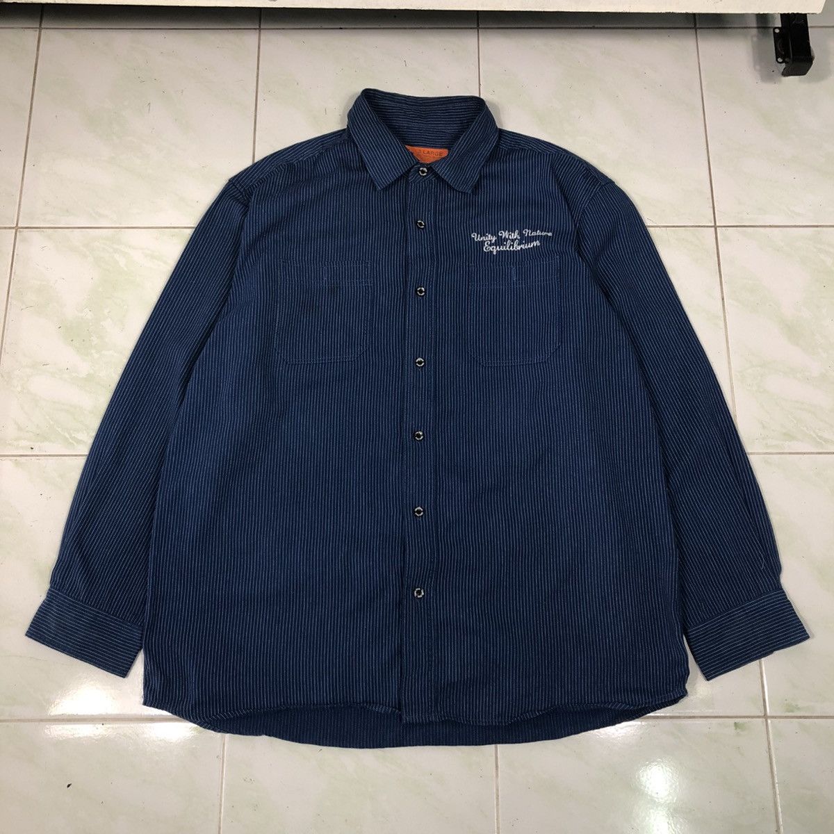 Japanese Brand Vintage Hickory Chore Striped Jacket Open Dich Size US L / EU 52-54 / 3 - 1 Thumbnail