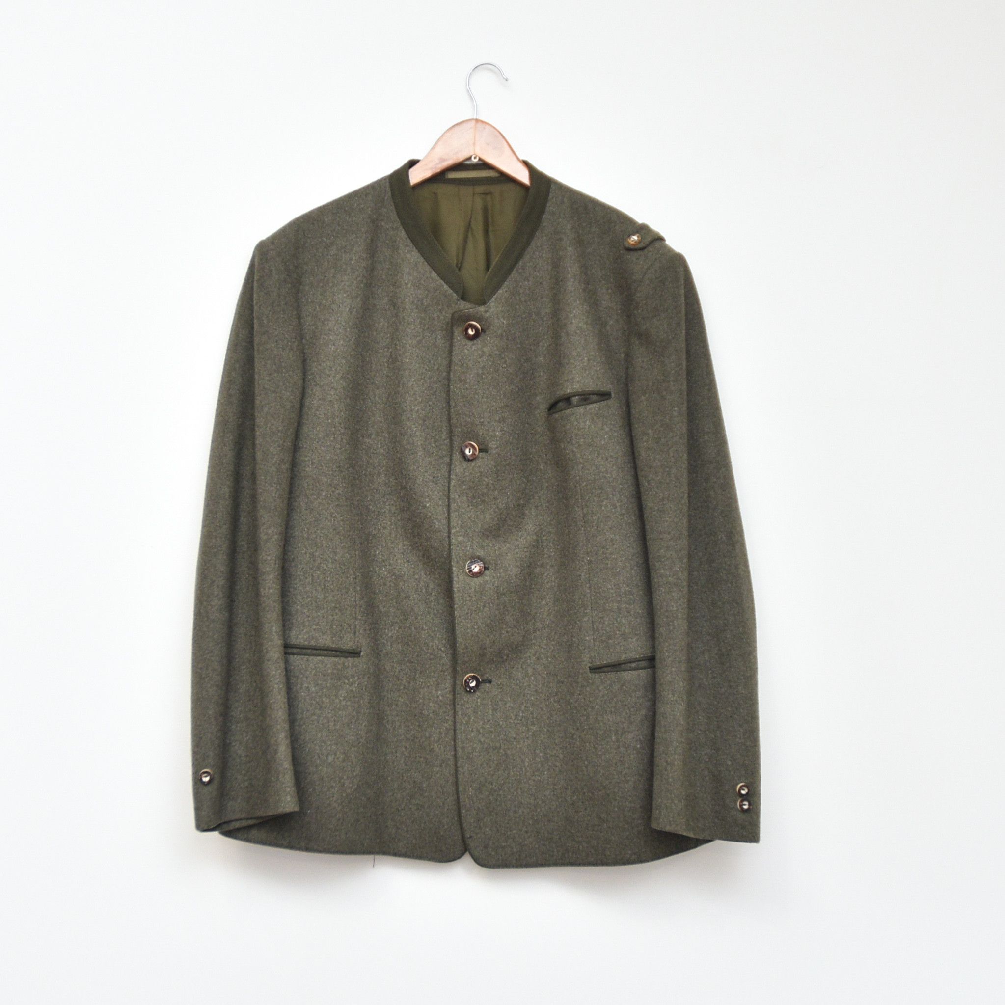 Man Made In Australia Rare LODENFREY STROHMAIER Austrian Loden Wool Janker Jacket Size US XL / EU 56 / 4 - 1 Thumbnail