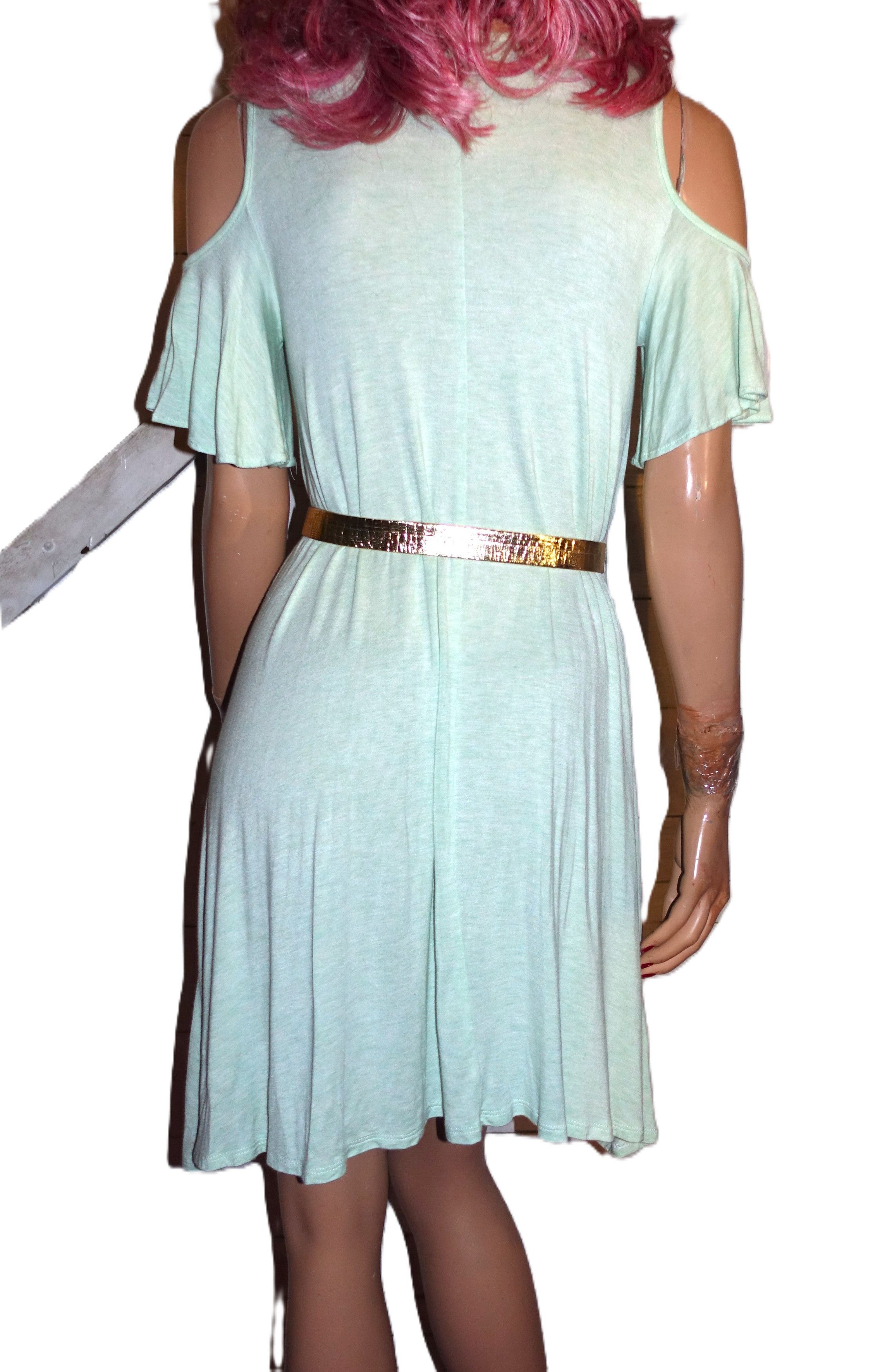 Other Hourglass Lilly Mint Green Cold Shoulder Dress XS Size XS / US 0-2 / IT 36-38 - 5 Thumbnail