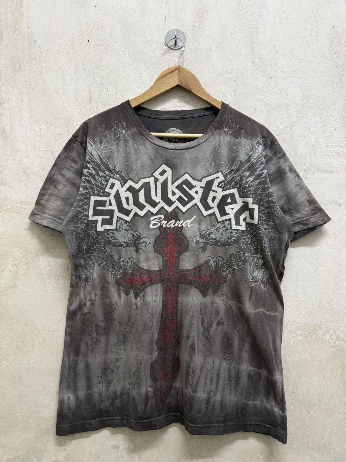 Affliction Gothic 2000s Sinister Cross Skull Affliction Style y2k Tees Size US L / EU 52-54 / 3 - 1 Thumbnail