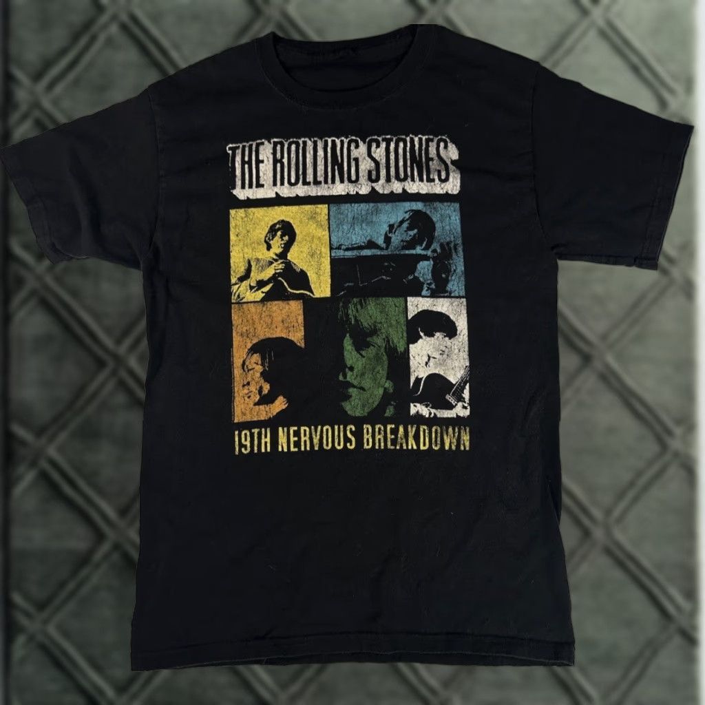 Hanes The Rolling Stones Tour Shirt Mens Medium Black 19th Nervous Breakdown Band Tee Size US M / EU 48-50 / 2 - 1 Thumbnail