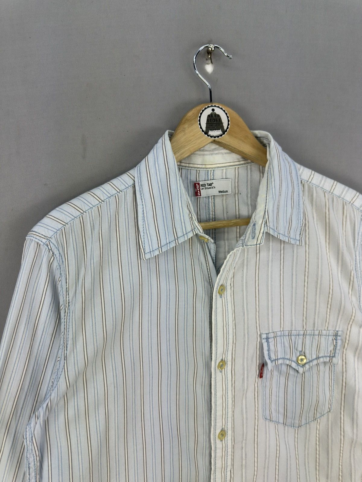 Levi's Levis Red Tab Two Tone Worker Shirt Size US M / EU 48-50 / 2 - 2 Thumbnail