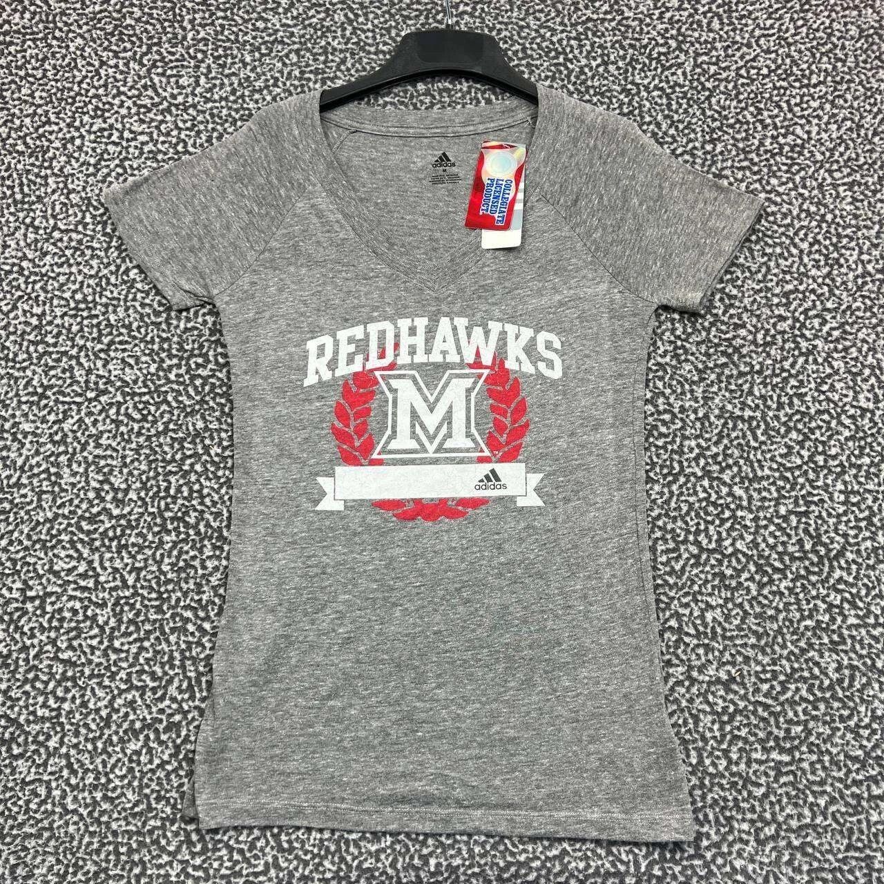 Adidas Miami Redhawks Shirt Women Adidas Short Sleeve V-Neck New M Size M / US 6-8 / IT 42-44 - 1 Thumbnail
