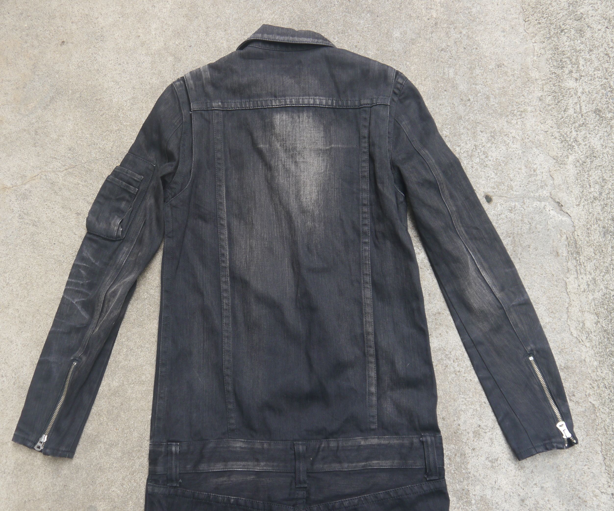 Japanese Brand (P300) DELAY by Win & Sons Black Washed Denim Jumpsuit Sz 2 Size US 34 / EU 50 - 18 Thumbnail