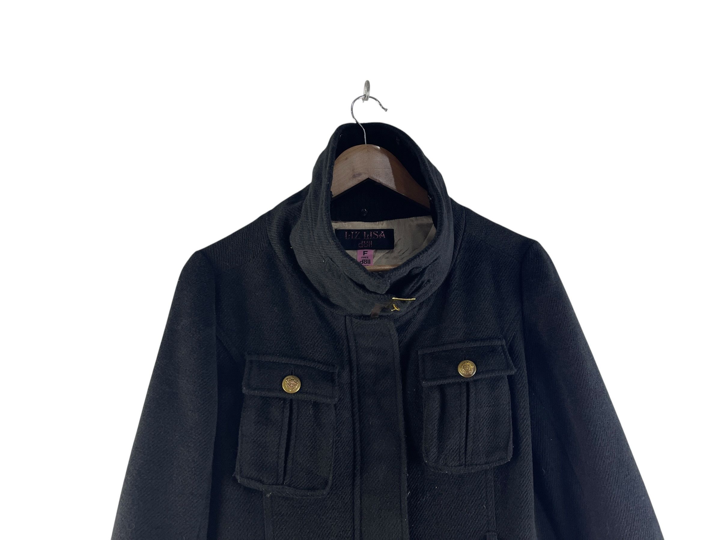 Japanese Brand Liz Lisa Doll Black Wool Coat Military Style Japanese Jacket Size US XS / EU 42 / 0 - 11 Thumbnail