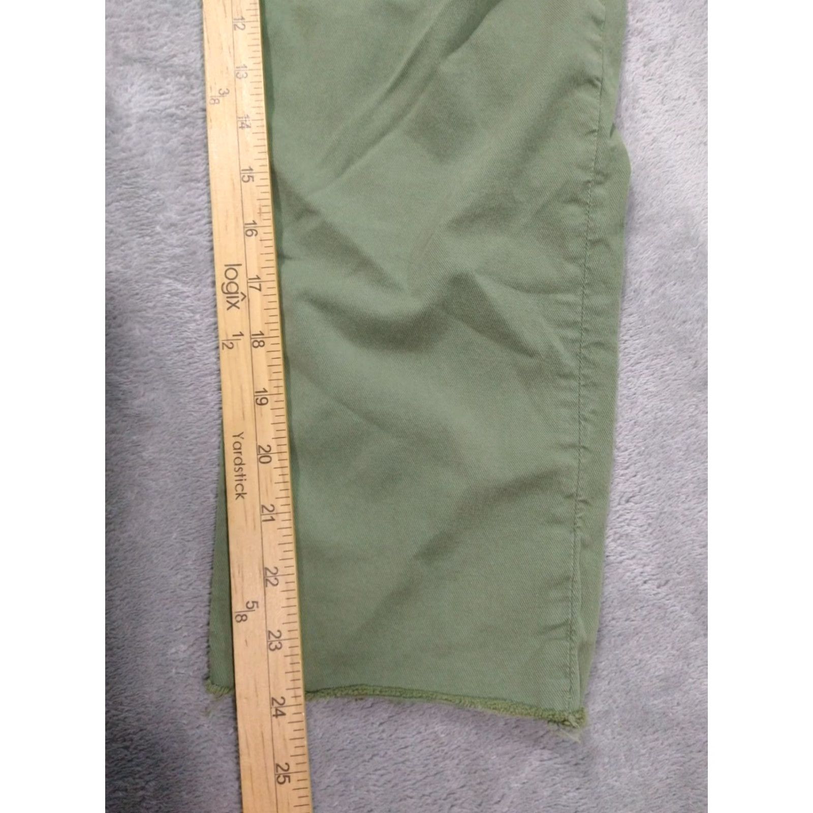 Frank & Eileen FRANK & EILEEN PANTS Womens 4 Green Wicklow Italian Chino Twill Low Rise 24 In Inseam Cotton Casual City Preppy Size 27" / US 4 / IT 40 - 5 Thumbnail