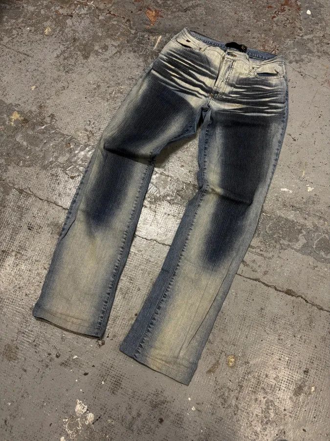 Just Cavalli SS2004 Cavalli Overprint Navy Denim Jeans Size US 30 / EU 46 - 6 Thumbnail