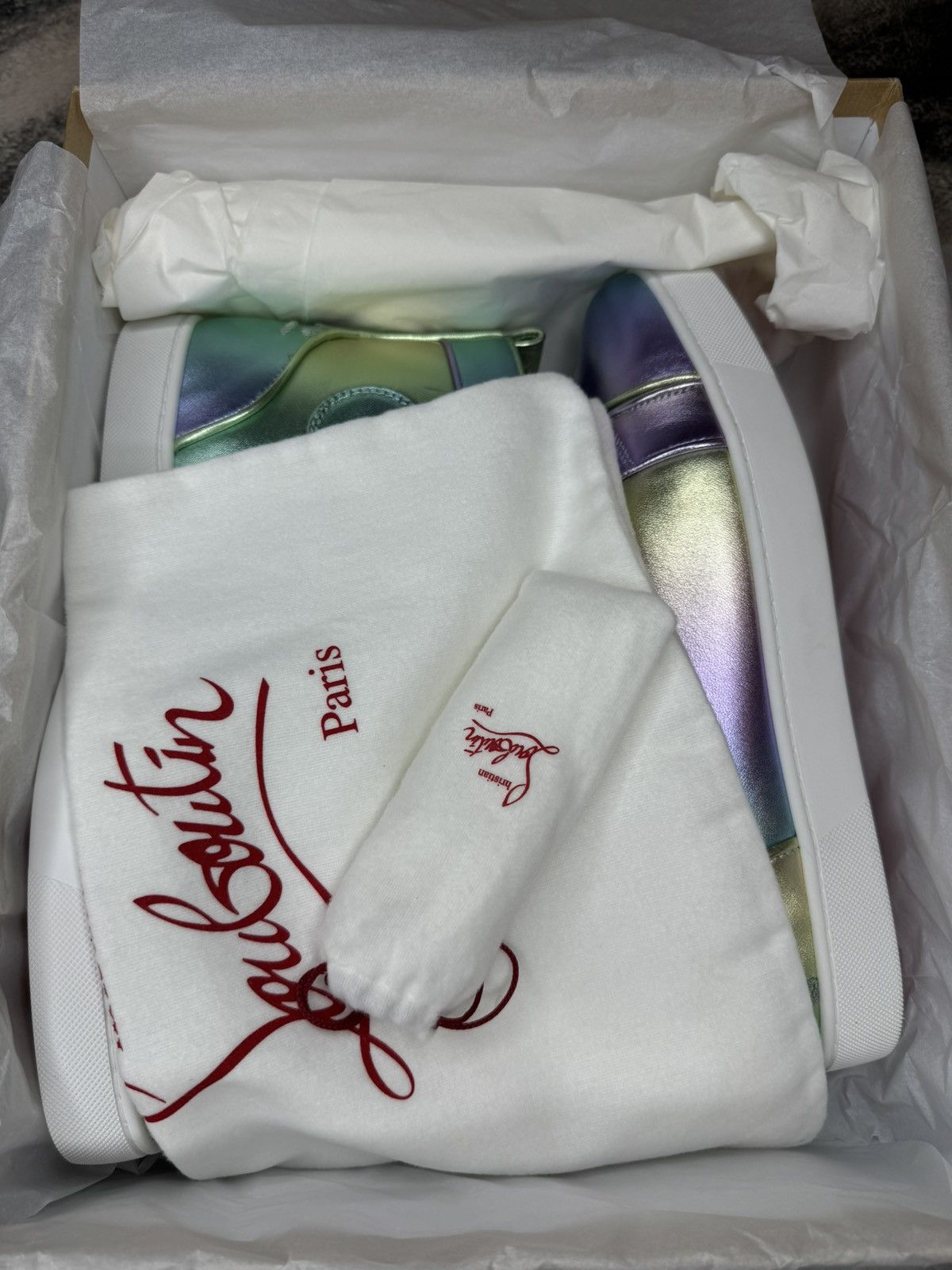 Christian Louboutin Christian Louboutin Flat Nappa Laminata Licorne Size US 12 / EU 45 - 20 Thumbnail