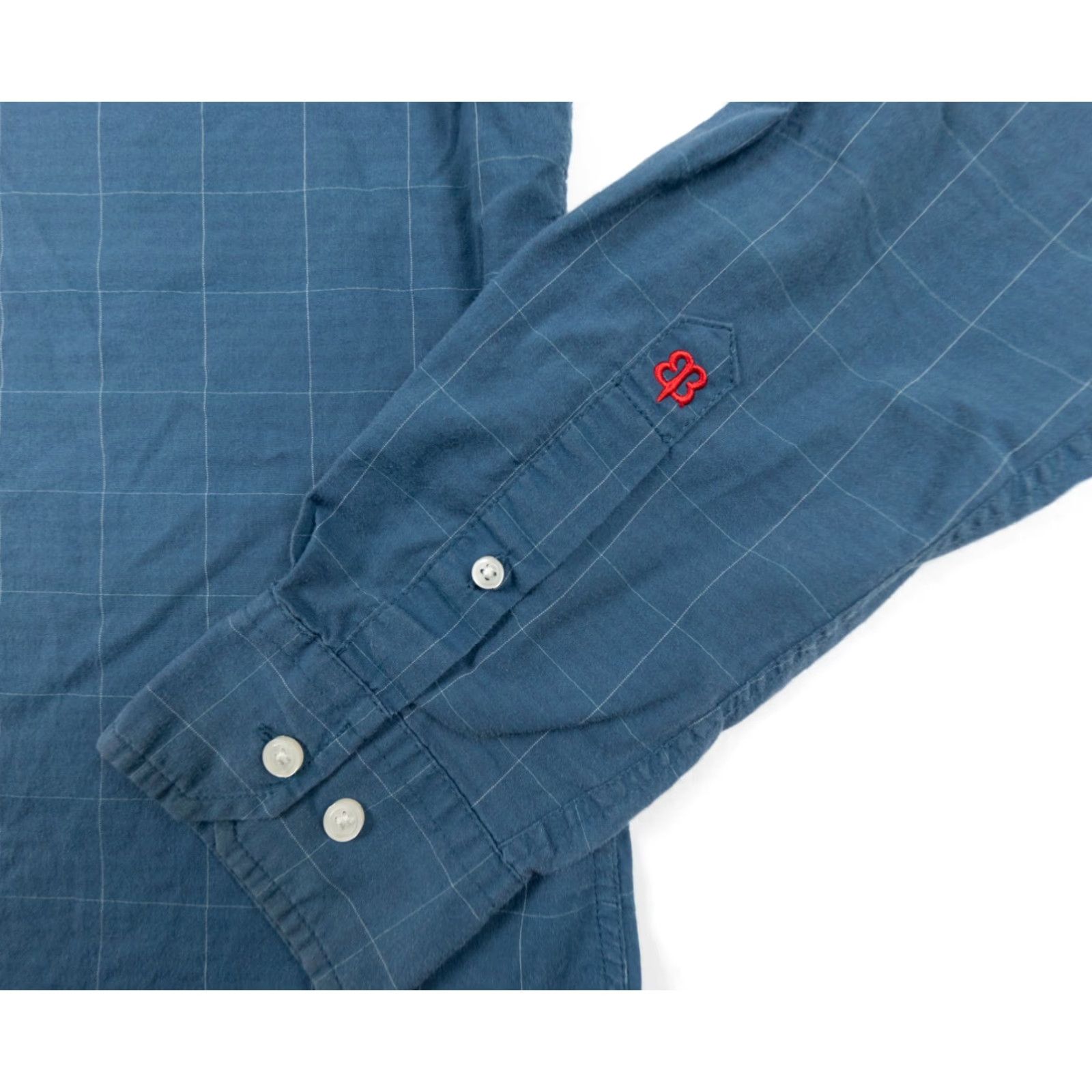 Vintage Betabrand Men's Long Sleeve Button-Up Shirt Large Blue Preppy Casual Size US L / EU 52-54 / 3 - 4 Thumbnail