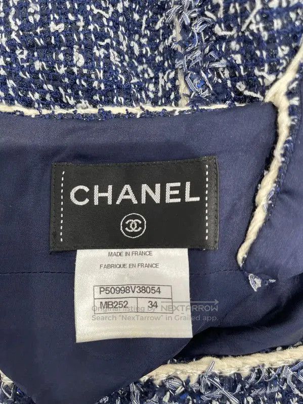 Chanel Chanel Blue Sleeveless A-Line Dress . Size XXS / US 00 / IT 34 - 7 Thumbnail