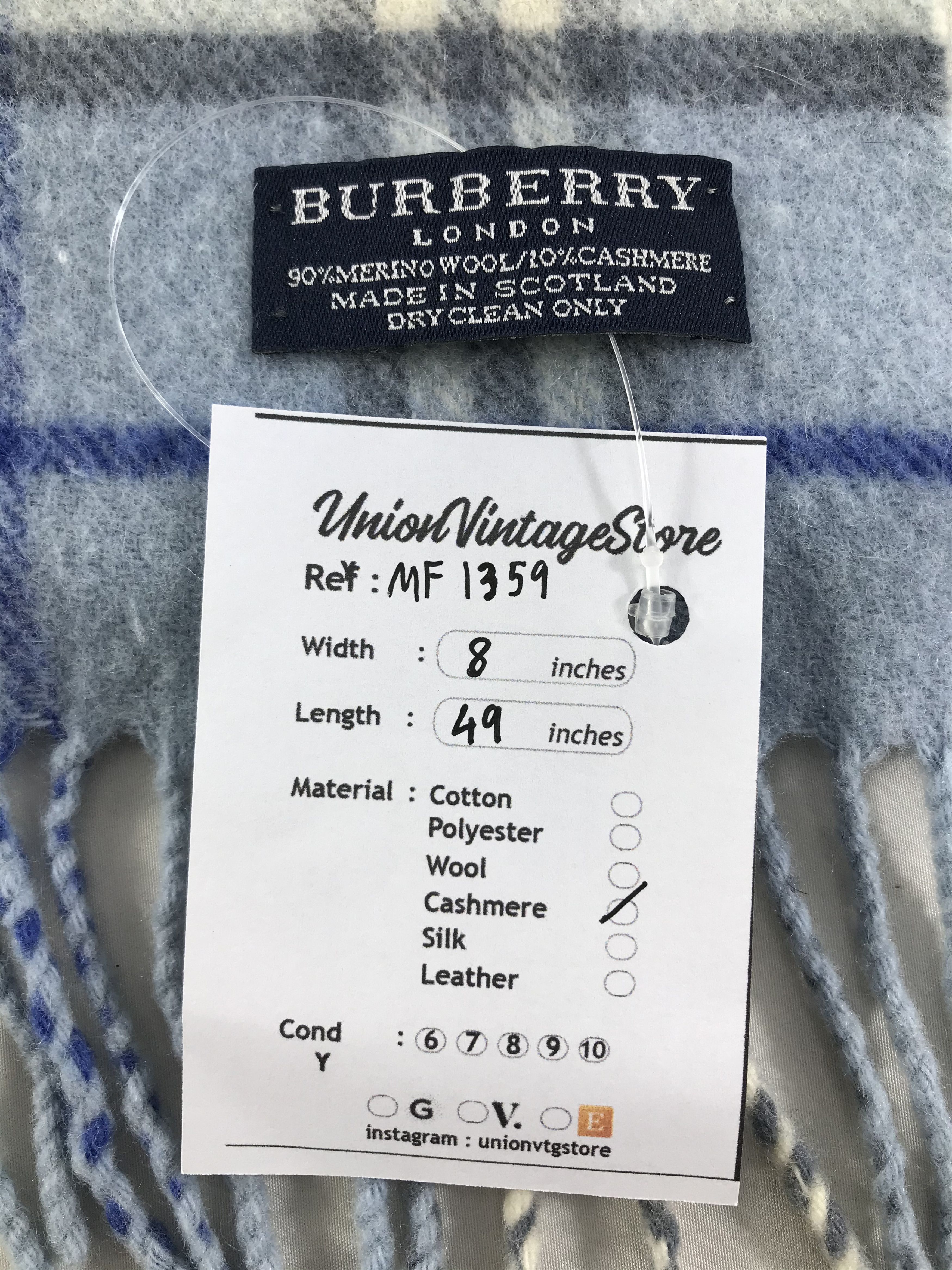 Burberry Vintage Burberry Scarf/Muffler/Neckwear MF1359 Size ONE SIZE - 5 Thumbnail