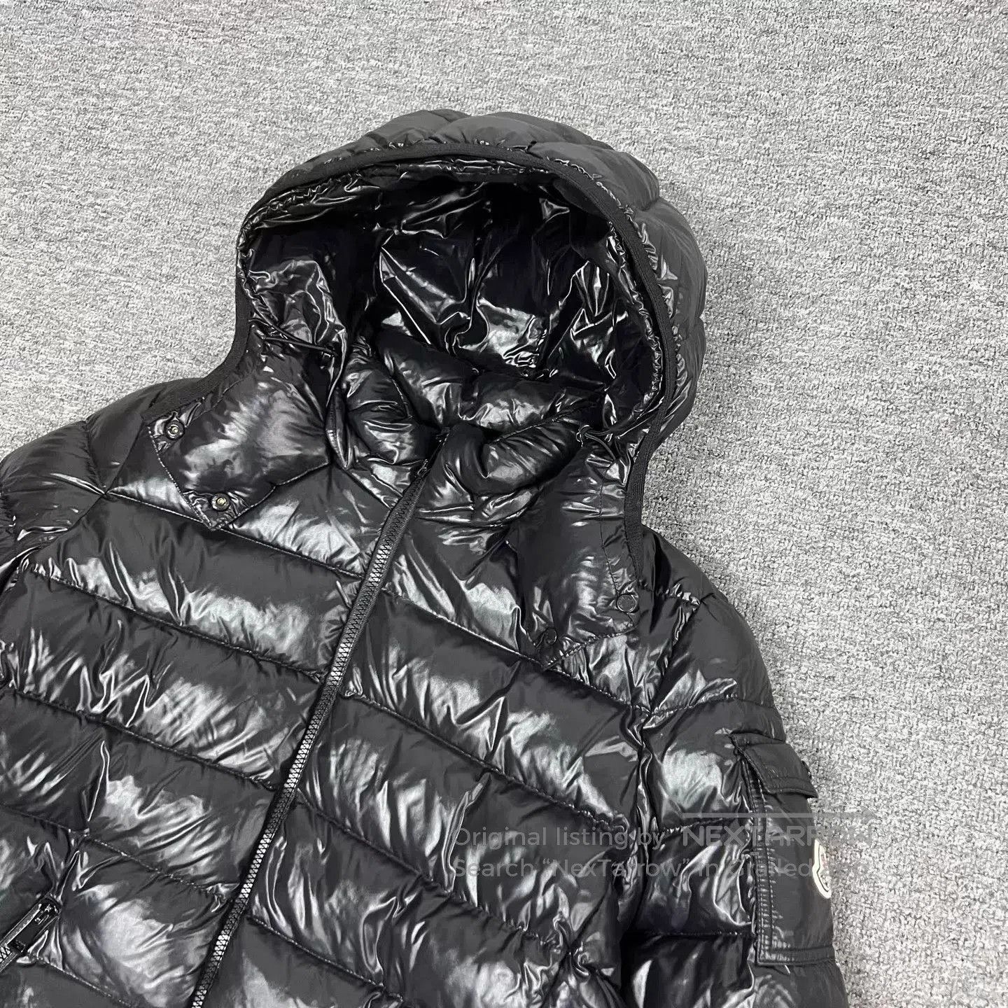 Moncler Black Puffer Jacket with Hood. Size US XXL / EU 58 / 5 - 3 Thumbnail