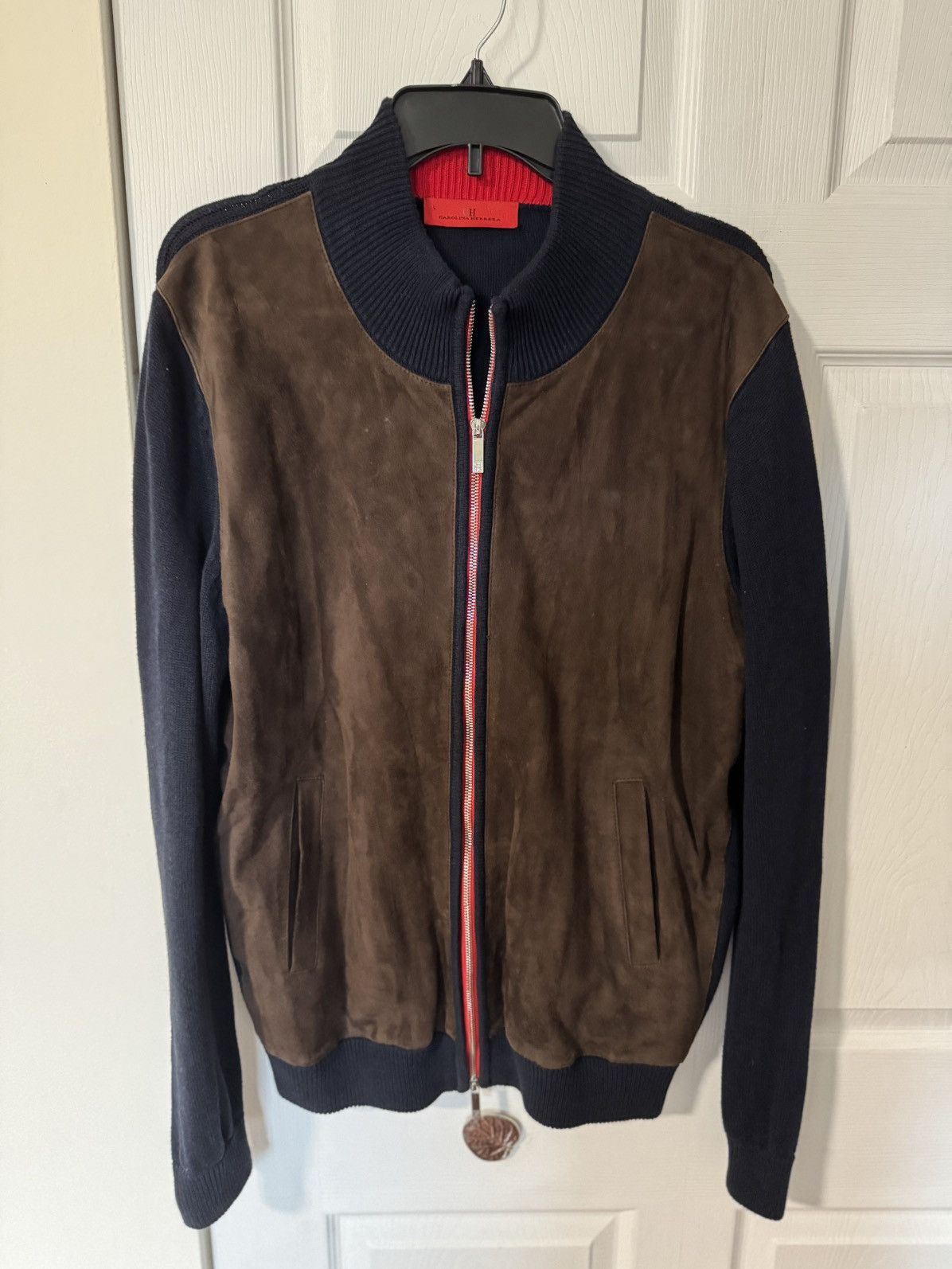 Carolina Herrera Carolina Herrera Suede And Cotton Jacket Size US L / EU 52-54 / 3 - 1 Thumbnail