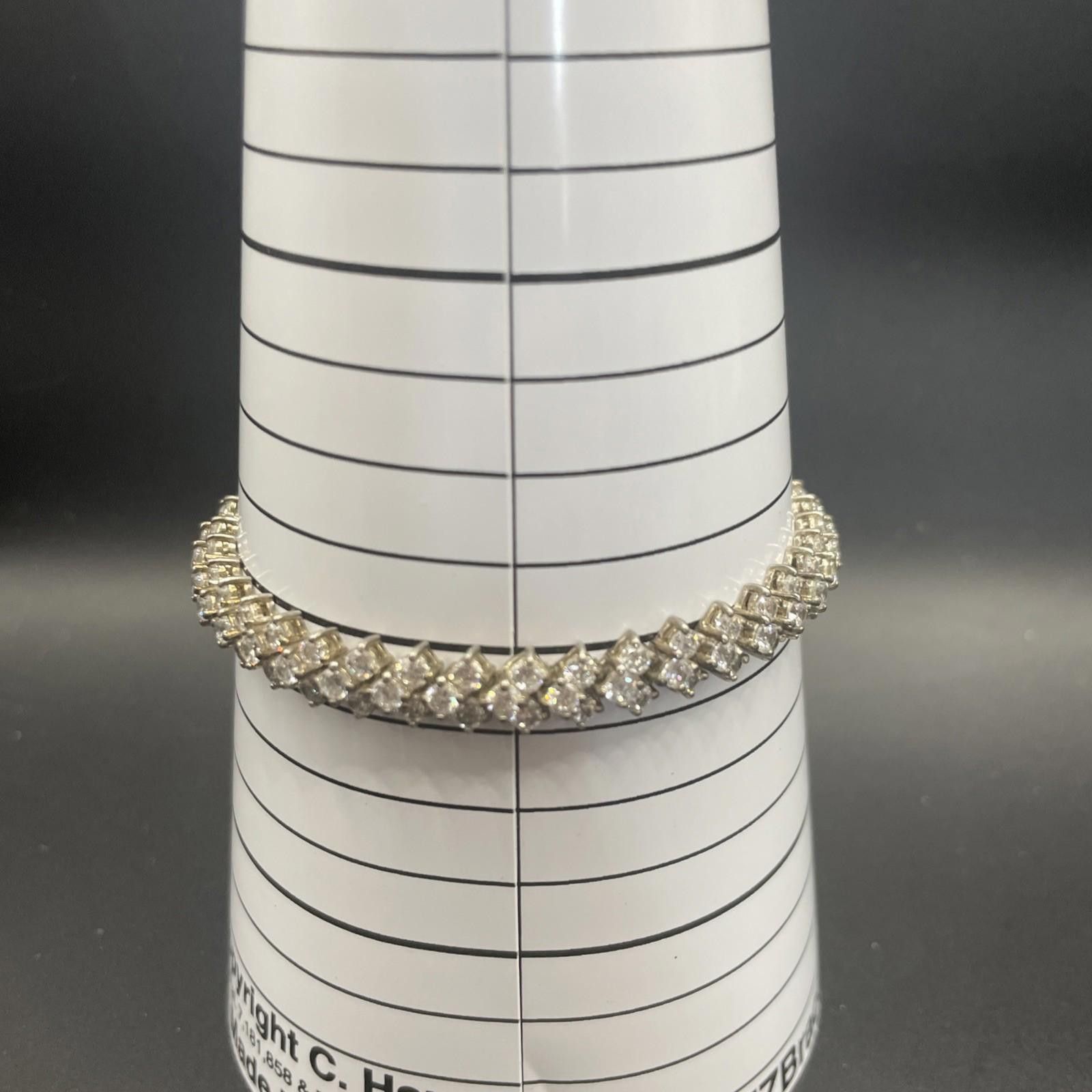 Designer Unbranded Multilayer Tennis Link 7” 7.3mm Bracelet Size ONE SIZE - 6 Thumbnail