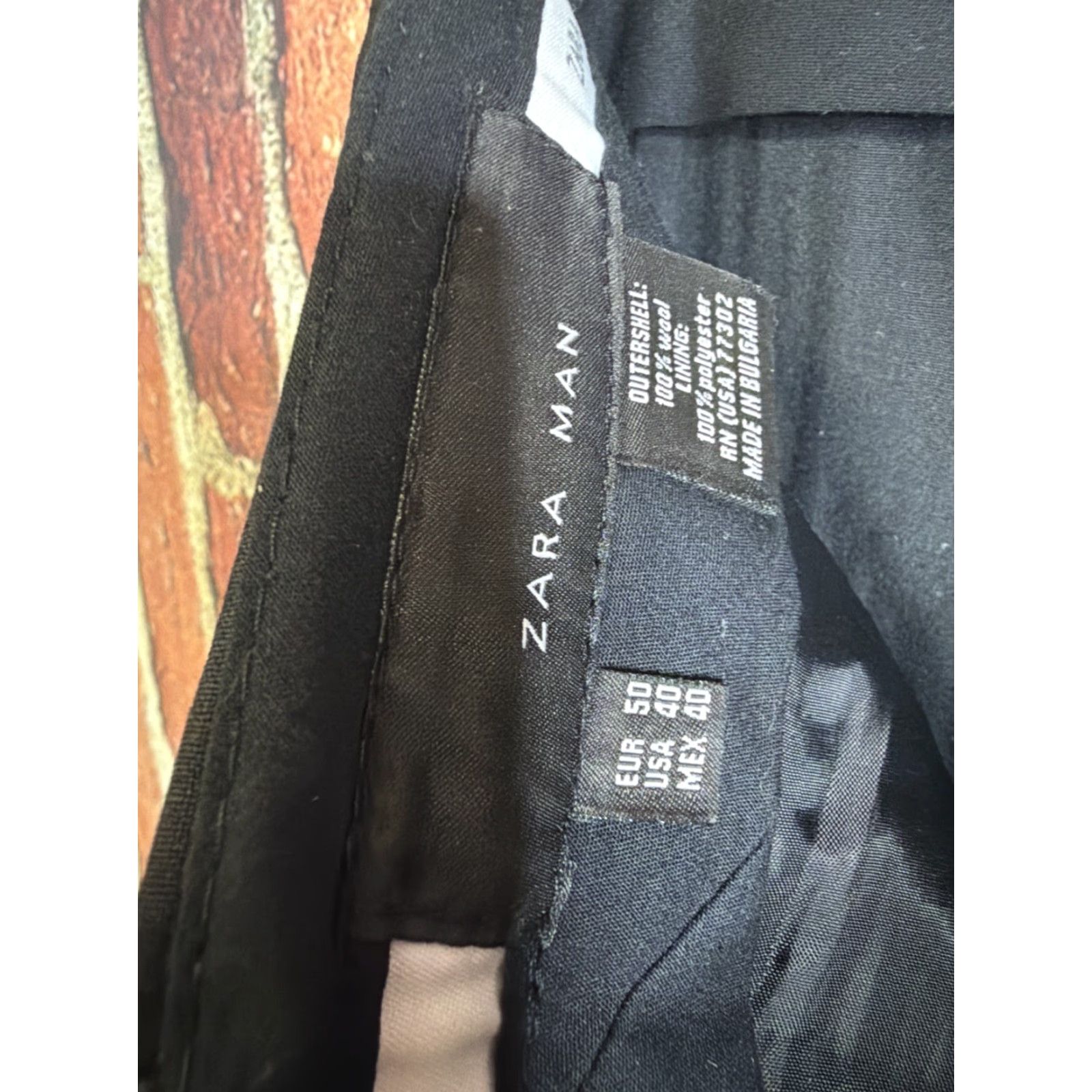 Zara Zara Blazer 2 Piece Suit Black Wool Size 40 Men Adult Regular Fit Notch Lapel Dry Clean Only Black 40 2 Piece Suit Margar No - (Keep?) Size 40R - 4 Thumbnail
