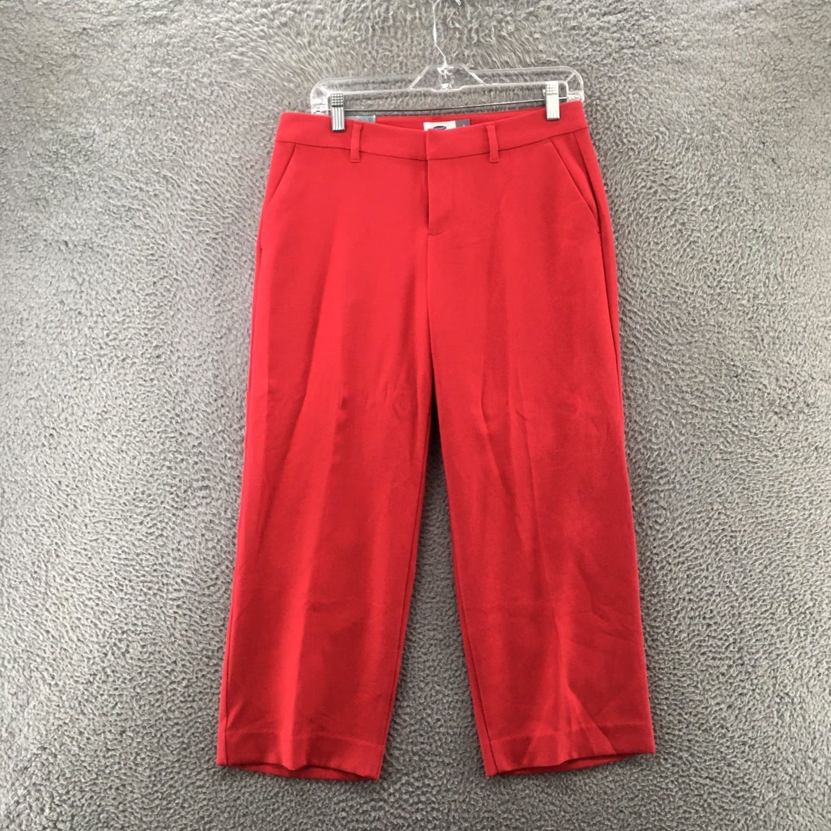 Old Navy Old Navy Dress Pants Women 6 Red Mid Rise Flat Front Casual NEW Trouser Pants Regular Straight Pant Size 28" / US 6 / IT 42 - 2 Thumbnail