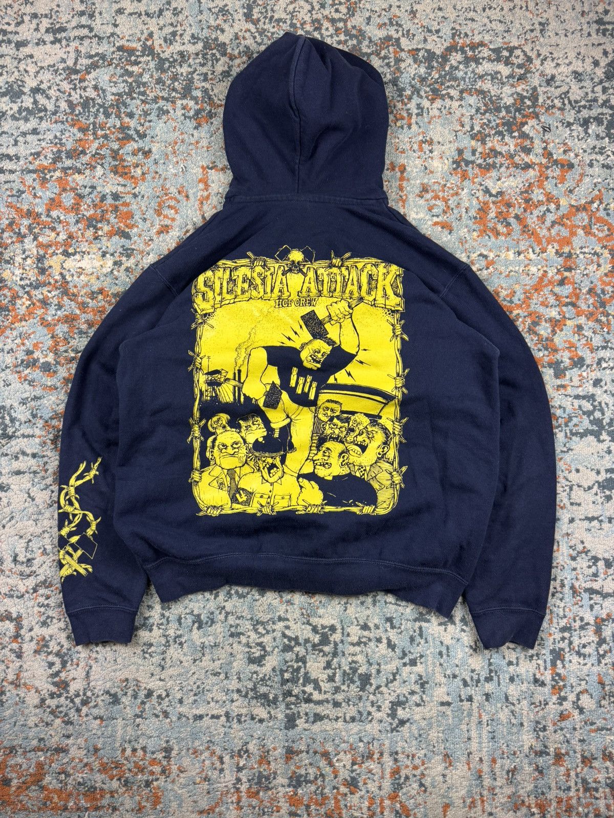 Band Tees × Vintage Vintage 00s Silesia Attack hard core punk castet zip hoodie Size US L / EU 52-54 / 3 - 1 Thumbnail