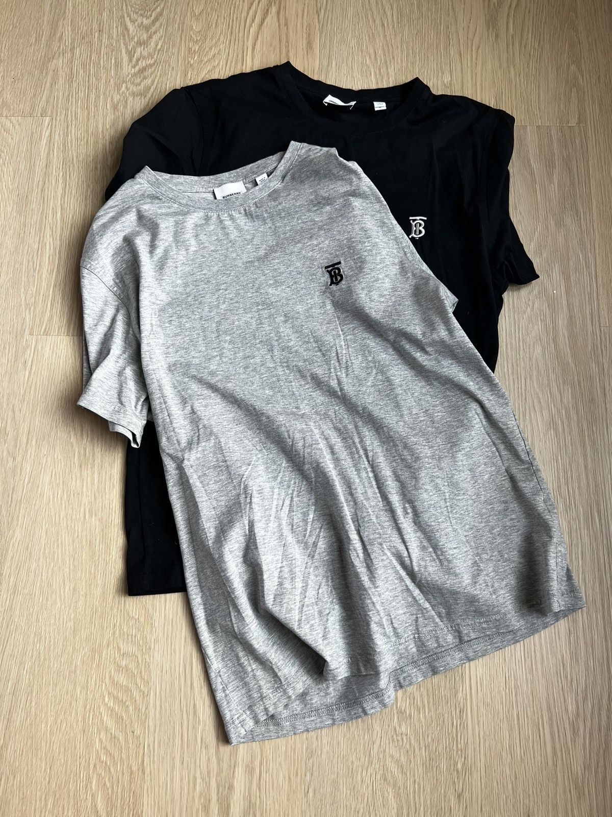 2 x Burberry Logo Embroidered Tees