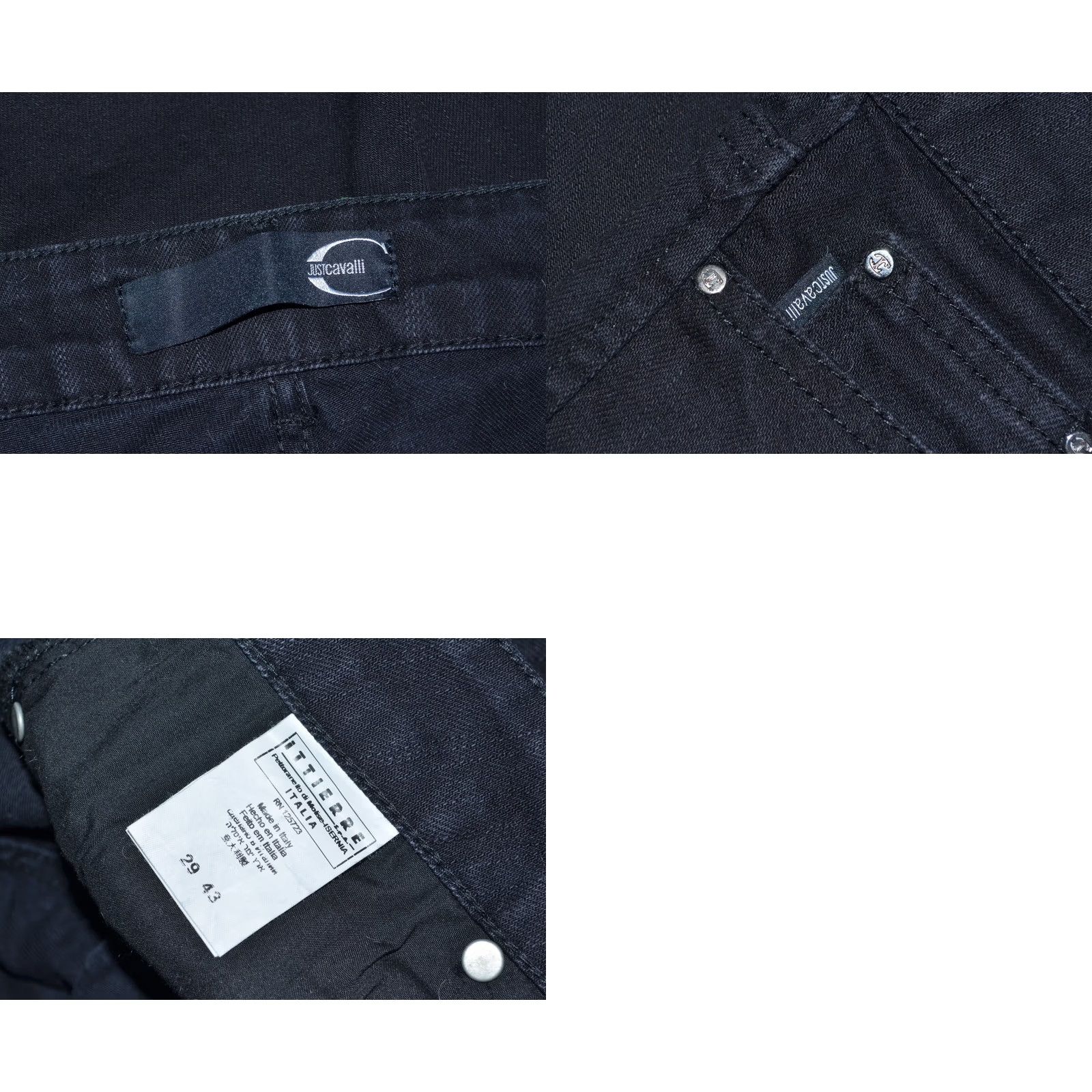 Just Cavalli Just Cavalli By Roberto Cavalli Jeans Black Straight Leg Size 29 Regular Women XS-Size 29 / 43? Size 29" - 8 Thumbnail
