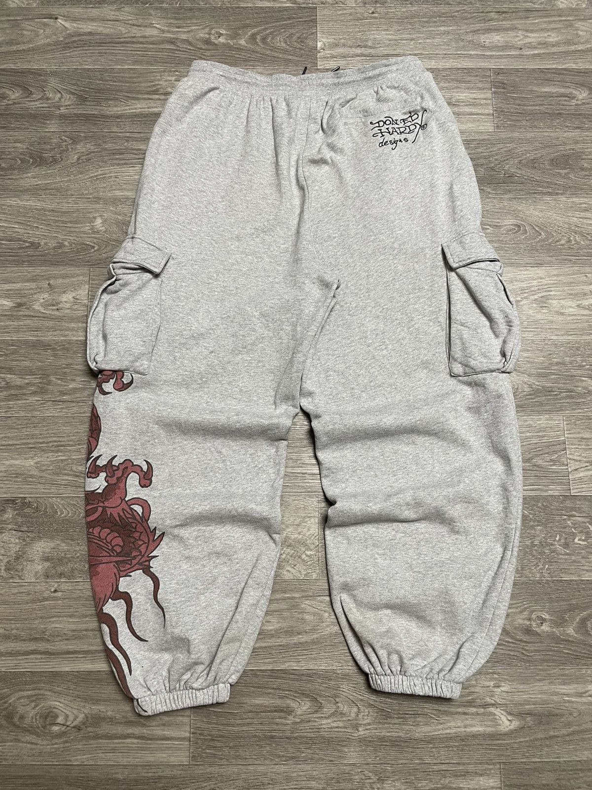 Ed Hardy Ed Hardy x Urban Outfitters Dragon Print Cargo Sweatpants Size US 36 / EU 52 - 15 Thumbnail