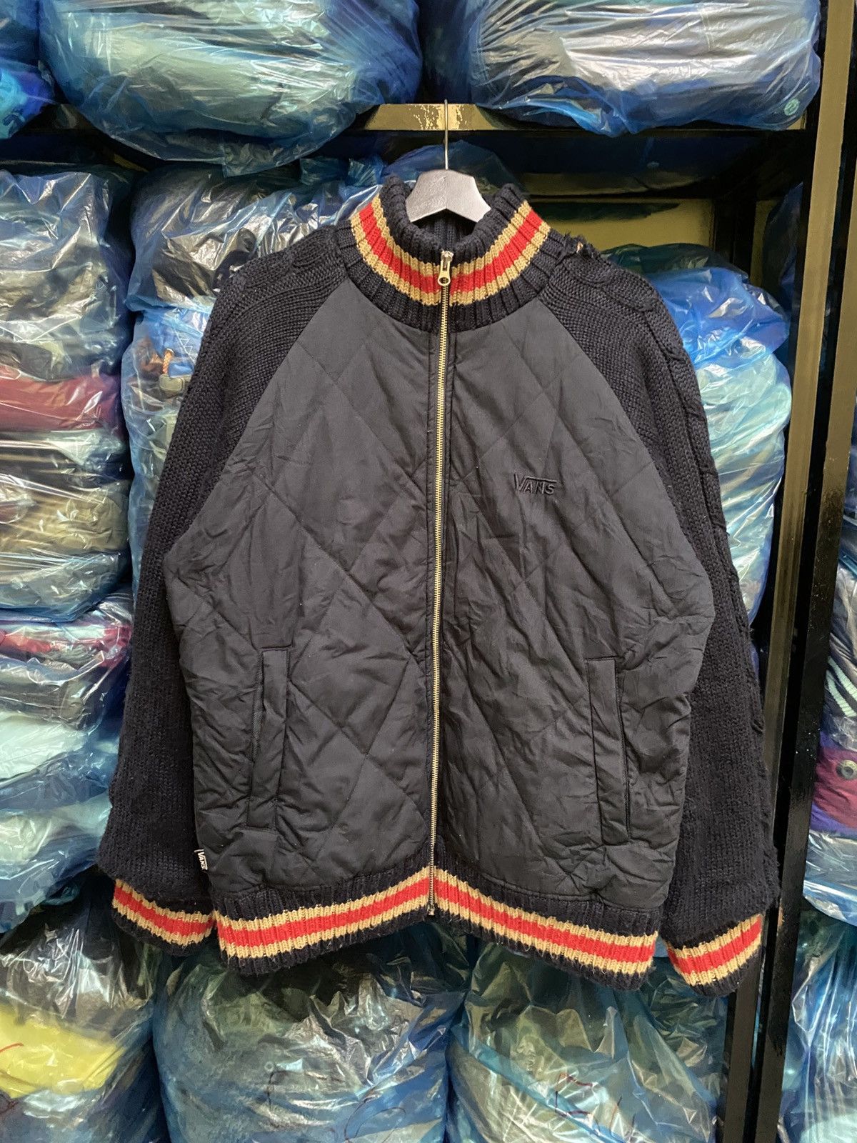 Vans VINTAGE Y2K VANS QUILTED SLEEVE KNIT JACKET Size US M / EU 48-50 / 2 - 1 Thumbnail