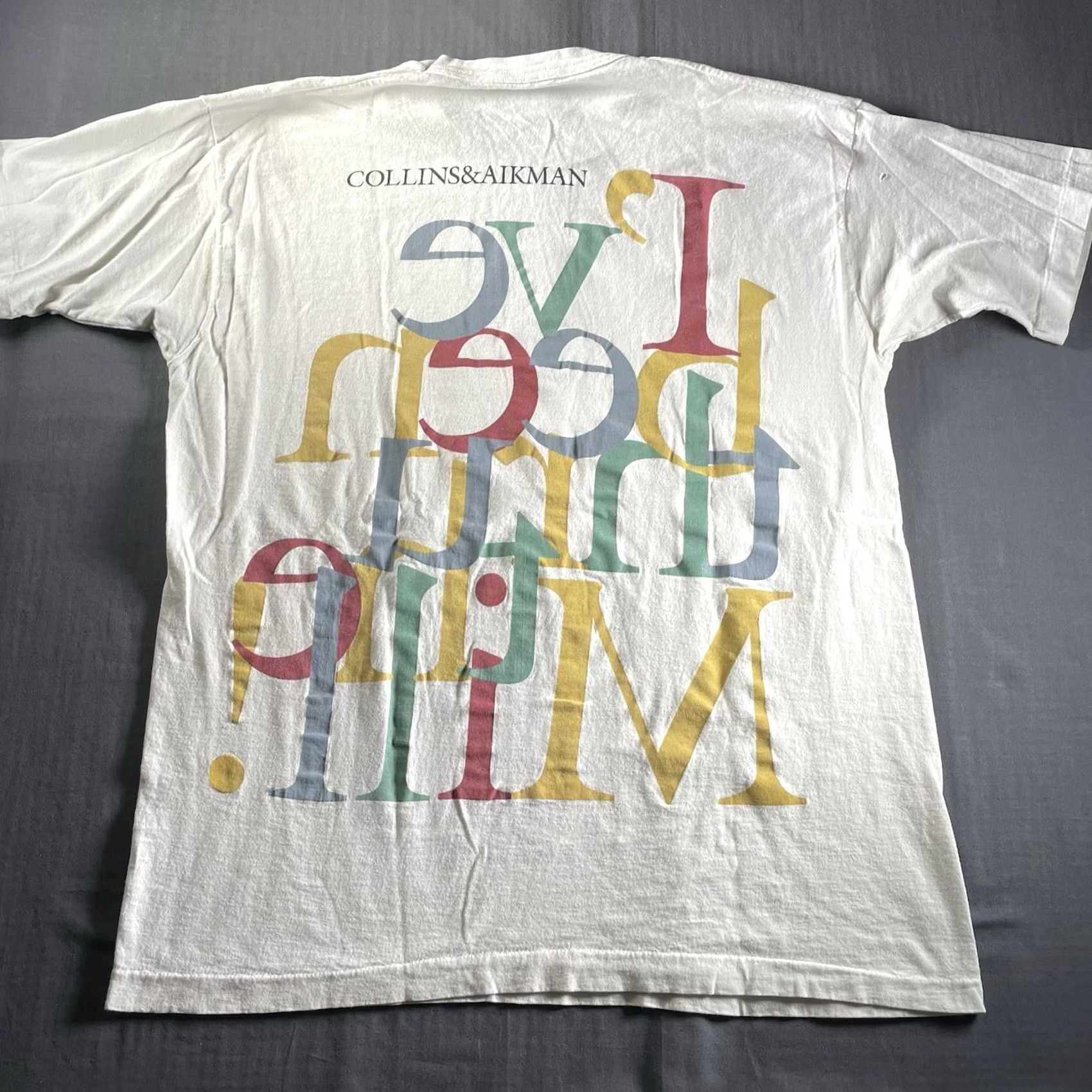 Vintage VINTAGE Collins & Aikman Shirt Men’s XL White 90s Car Interior Michigan Mens XL T-Shirt Cars Size US XL / EU 56 / 4 - 6 Thumbnail