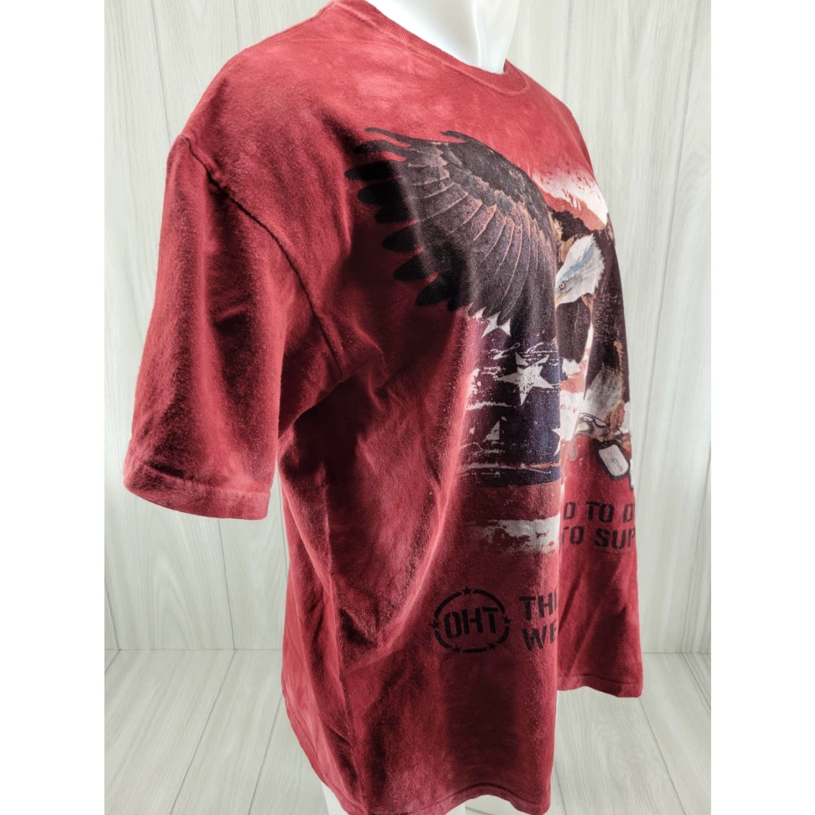 The Mountain The Mountain T-Shirt Mens XL Red Tie Dye Eagle American USA Flag Graphic Tee Size US XL / EU 56 / 4 - 4 Thumbnail