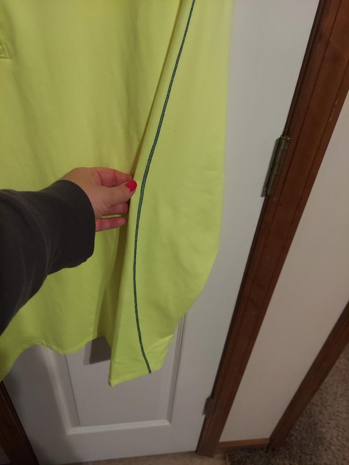 Nike Nike Mens 1/4 Zip Running Pullover Neon Yellow w/ Black Size US XXL / EU 58 / 5 - 7 Thumbnail