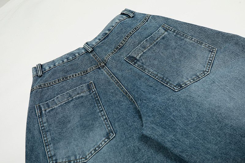 Jean American Retro Star-Embroidered Curved-Leg Jeans Size US 32 / EU 48 - 6 Thumbnail