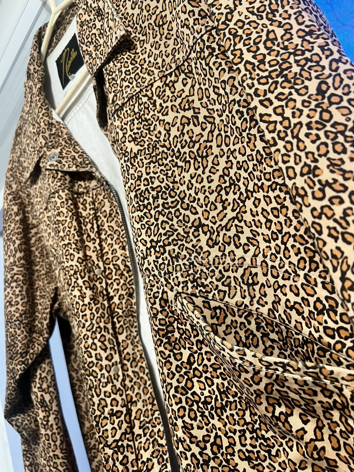 Number (N)ine Number (N)ine x Needles Cheetah Print Denim Jacket Size US M / EU 48-50 / 2 - 8 Thumbnail