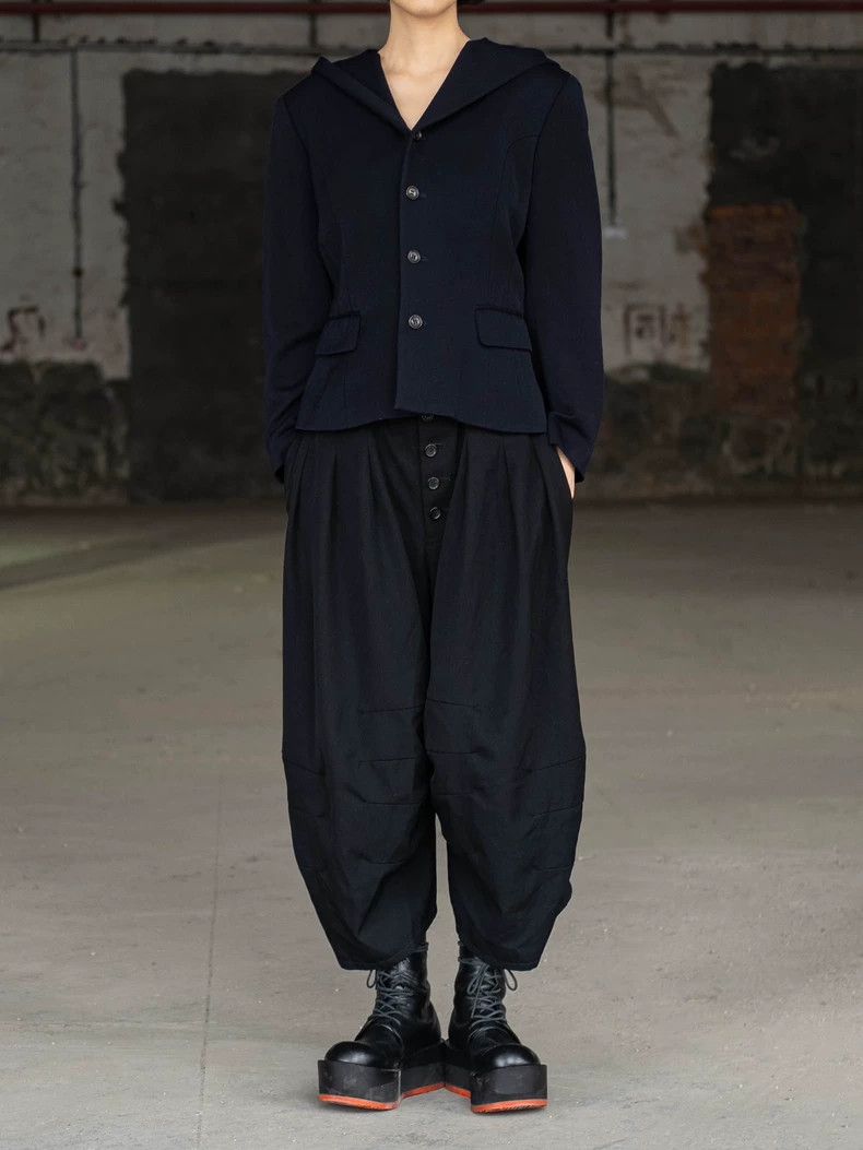 Comme des Garcons Comme Des Garcons Navy blue wool witch hat coat Size M / US 6-8 / IT 42-44 - 4 Thumbnail