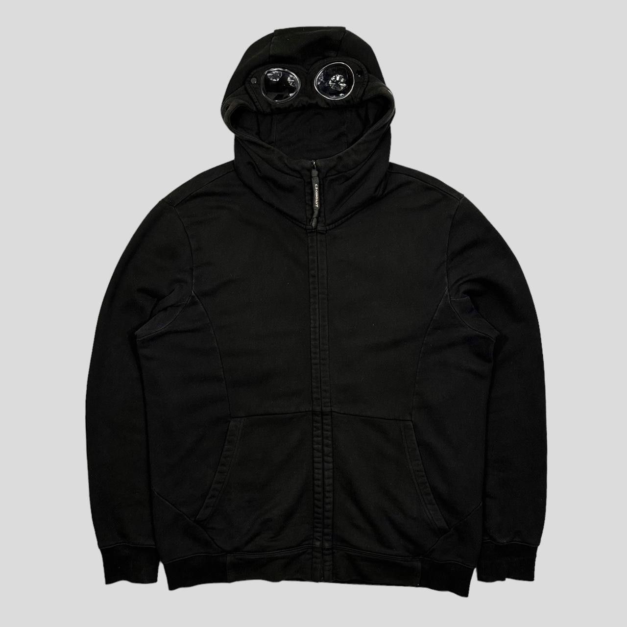 image of C P Company Cp Company Zip-Up Goggle Hoodie - in Black, Men's (Size 2XL)