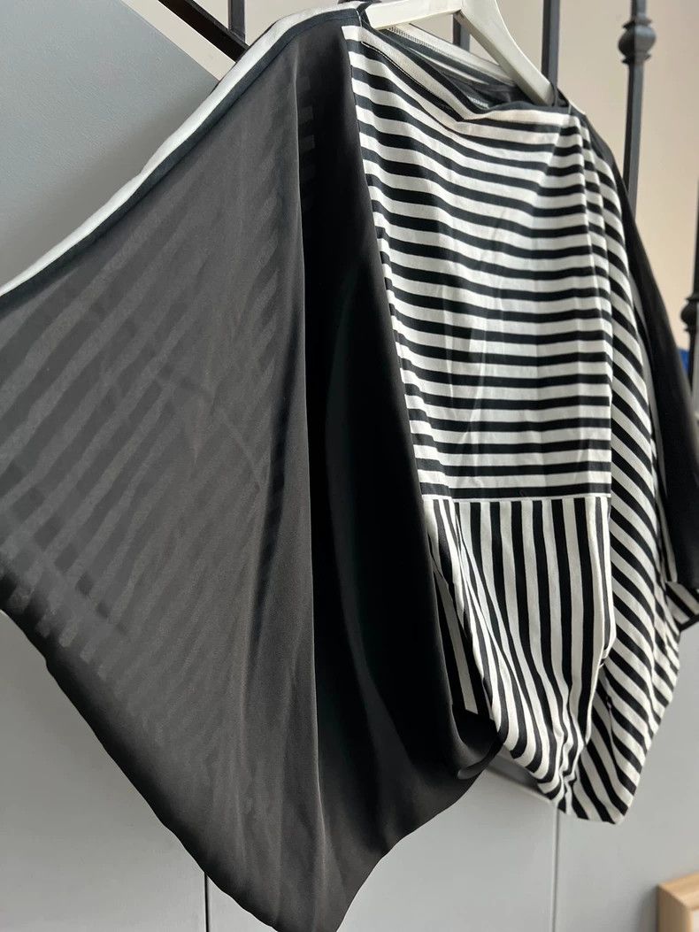 Comme des Garcons Comme Des Garcons Stripes and mesh stitching of T-shirts w Size S / US 4 / IT 40 - 3 Thumbnail