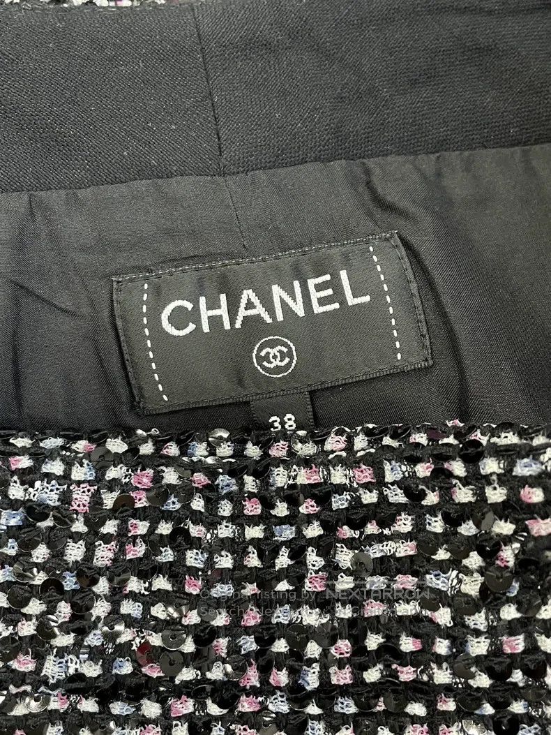 Chanel Chanel 23P black coloured tweed skirt short skirt Size 25" / US 0 / IT 36 - 4 Thumbnail